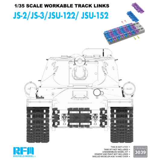 Ryefield Models 3039 Workable Tracks (Plastic) for JS-2 RM5160 1:35 Model Kit