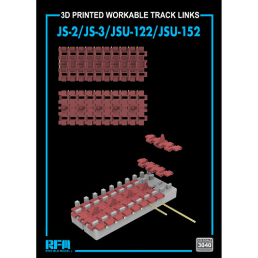 Ryefield Models 3040 Workable Tracks (3D-Printed) for JS-2 RM5160 1:35 Model Kit