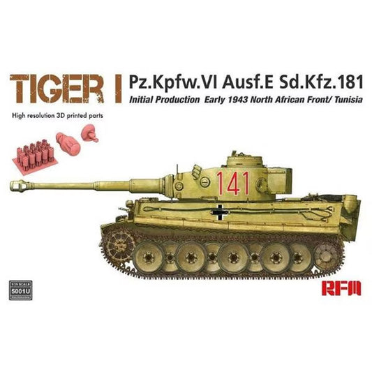 Ryefield Models 5001U Tiger I Pz.Kpfw.VI Ausf.E Sd.Kfz.181 Early 1:35 Model Kit