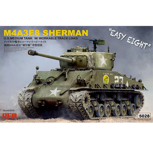 Ryefield Models 5028 M4A3E8 Sherman Easy Eight 1:35 Model Tank Kit
