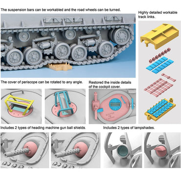 Ryefield Models 5028 M4A3E8 Sherman Easy Eight 1:35 Model Tank Kit