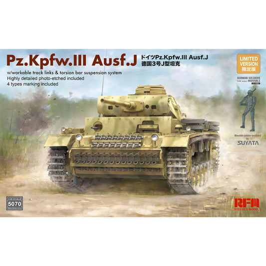 Ryefield Models 5070 Pz.Kpfw.III Ausf.J 1:35 Plastic Model Kit