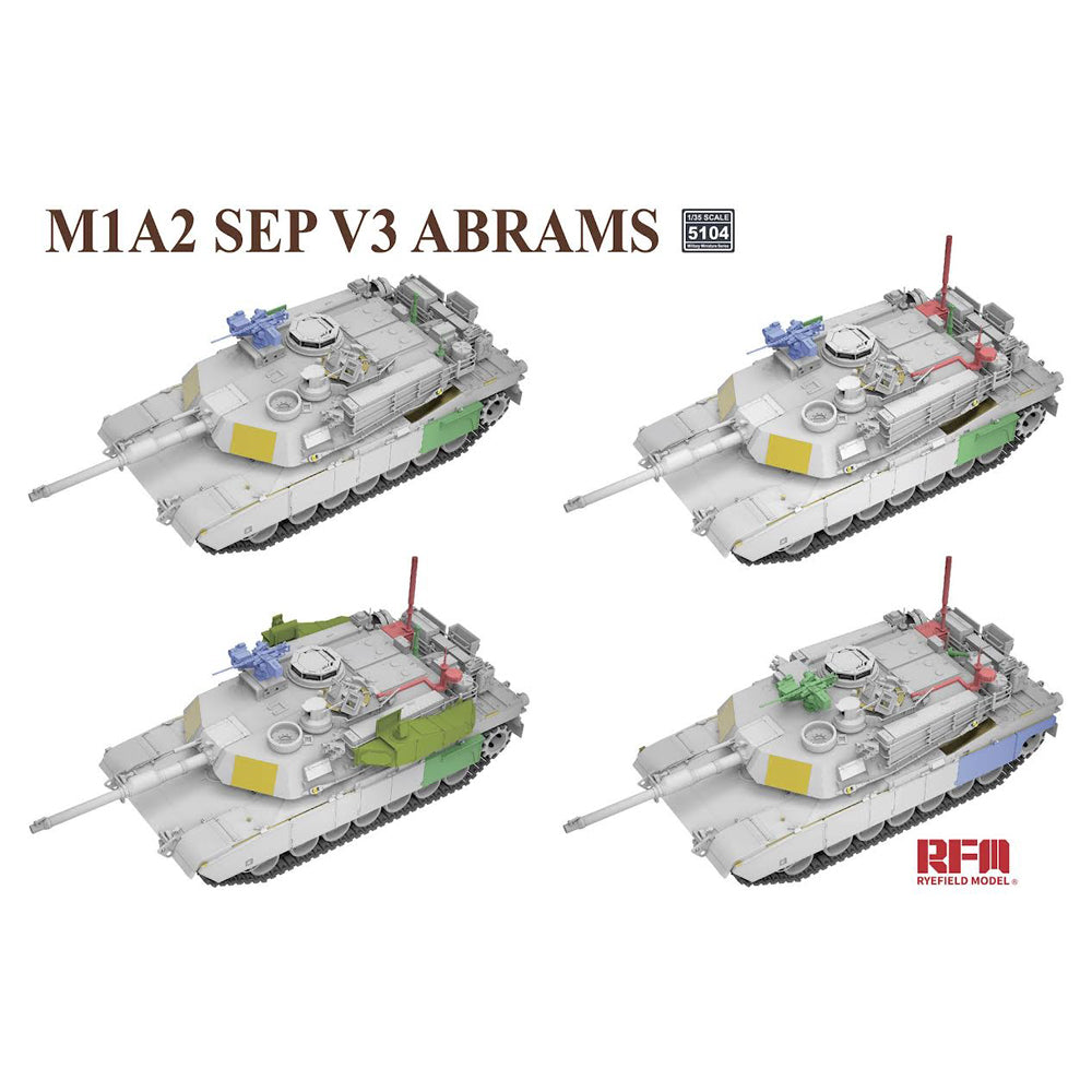 Ryefield Models 5104 M1A2 Sep V3 Abrams MBT 1:35 Model Kit