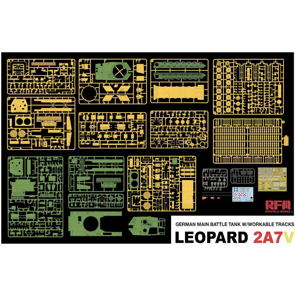 Ryefield Models 5109 Leopard 2A7V German MBT w/Workable Tracks 1:35 Model Kit
