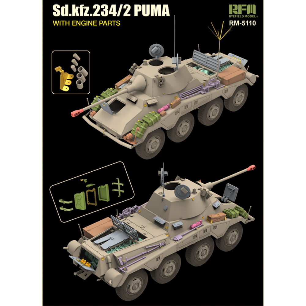 Ryefield Models 5110 Sd.Kfz.234/2 Puma 1:35 Model Kit