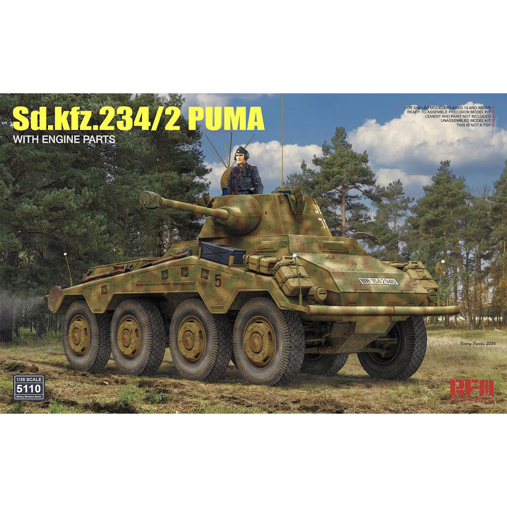 Ryefield Models 5110 Sd.Kfz.234/2 Puma 1:35 Model Kit