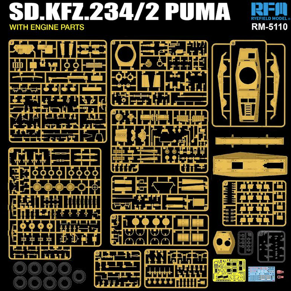 Ryefield Models 5110 Sd.Kfz.234/2 Puma 1:35 Model Kit