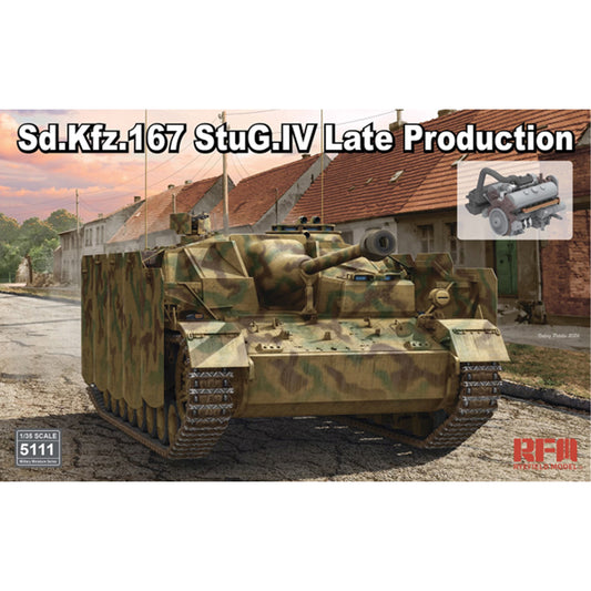 Ryefield Models 5111 Sd.Kfz.167 StuG.IV Late w/Engine & Tracks 1:35 Model Kit