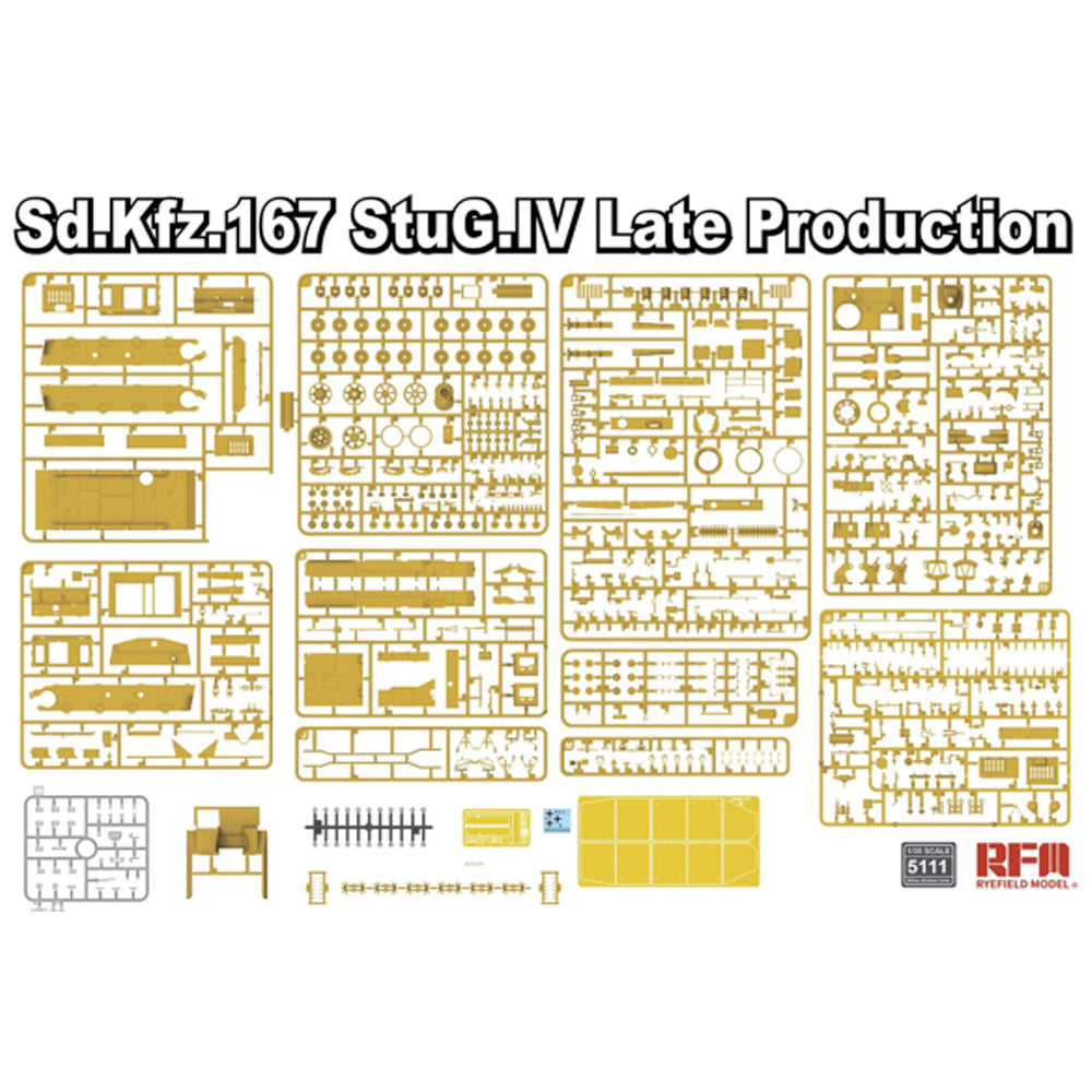 Ryefield Models 5111 Sd.Kfz.167 StuG.IV Late w/Engine & Tracks 1:35 Model Kit