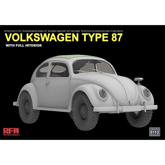 Ryefield Models 5113 Volkswagen Type 87 w/Full Interior 1:35 Model Kit