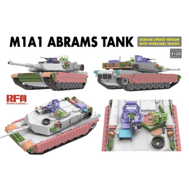 Ryefield Models 5120 M1A1 Abrams Tank Ukraine Update 1:35 Model Kit