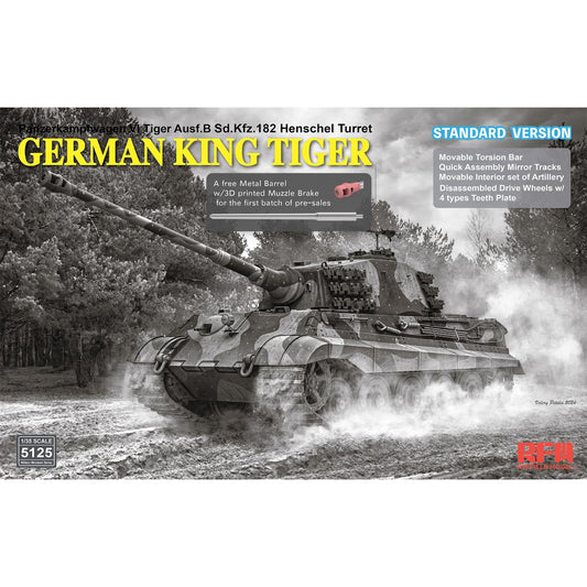 Ryefield 5125CR Sd.Kfz.182 Ausf.B King Tiger (Henschel) Standard 1:35 Model Kit