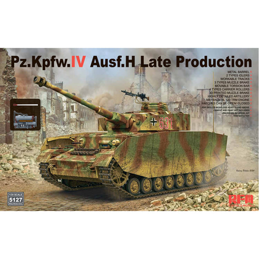 Ryefield Models 5127 Pz.Kpfw.IV Ausf.H Late Production 1:35 Model Kit