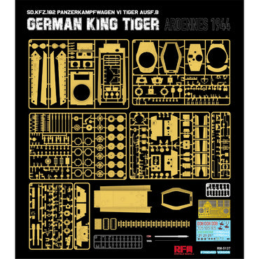 Ryefield 5137 Sd.Kfz.182 Pz.Kpfw.VI Ausf.B King Tiger Ardennes 1:35 Model Kit