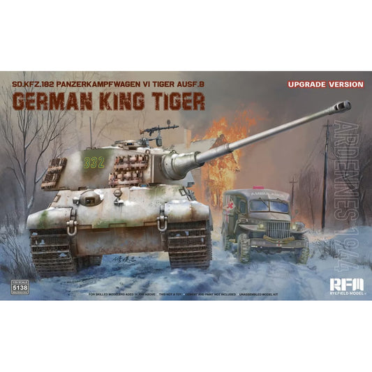 Ryefield 5138 Sd.Kfz.182 Pz.Kpfw.VI Ausf.B King Tiger Upgrade Ver 1:35 Model Kit