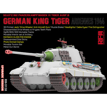 Ryefield 5138 Sd.Kfz.182 Pz.Kpfw.VI Ausf.B King Tiger Upgrade Ver 1:35 Model Kit