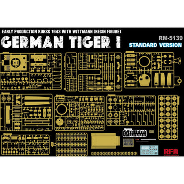 Ryefield 5139 Sd.Kfz.181 Pz.Kpfw.VI Ausf.E Tiger 1 Early Wittman 1:35 Model Kit