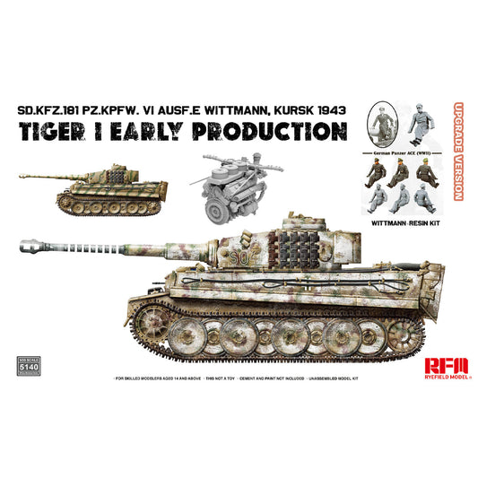 Ryefield 5140 Sd.Kfz.181 Pz.Kpfw.VI Ausf.E Tiger 1 Early Wittman 1:35 Model Kit