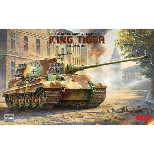 Ryefield 5146 Sd.Kfz.182 Pz.Kpfw. VI Tiger Ausf.B "King Tiger" 1:35 Model Kit