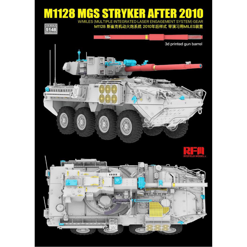Ryefield 5148 M1128 MGS Stryker (After 2010) 1:35 Model Kit