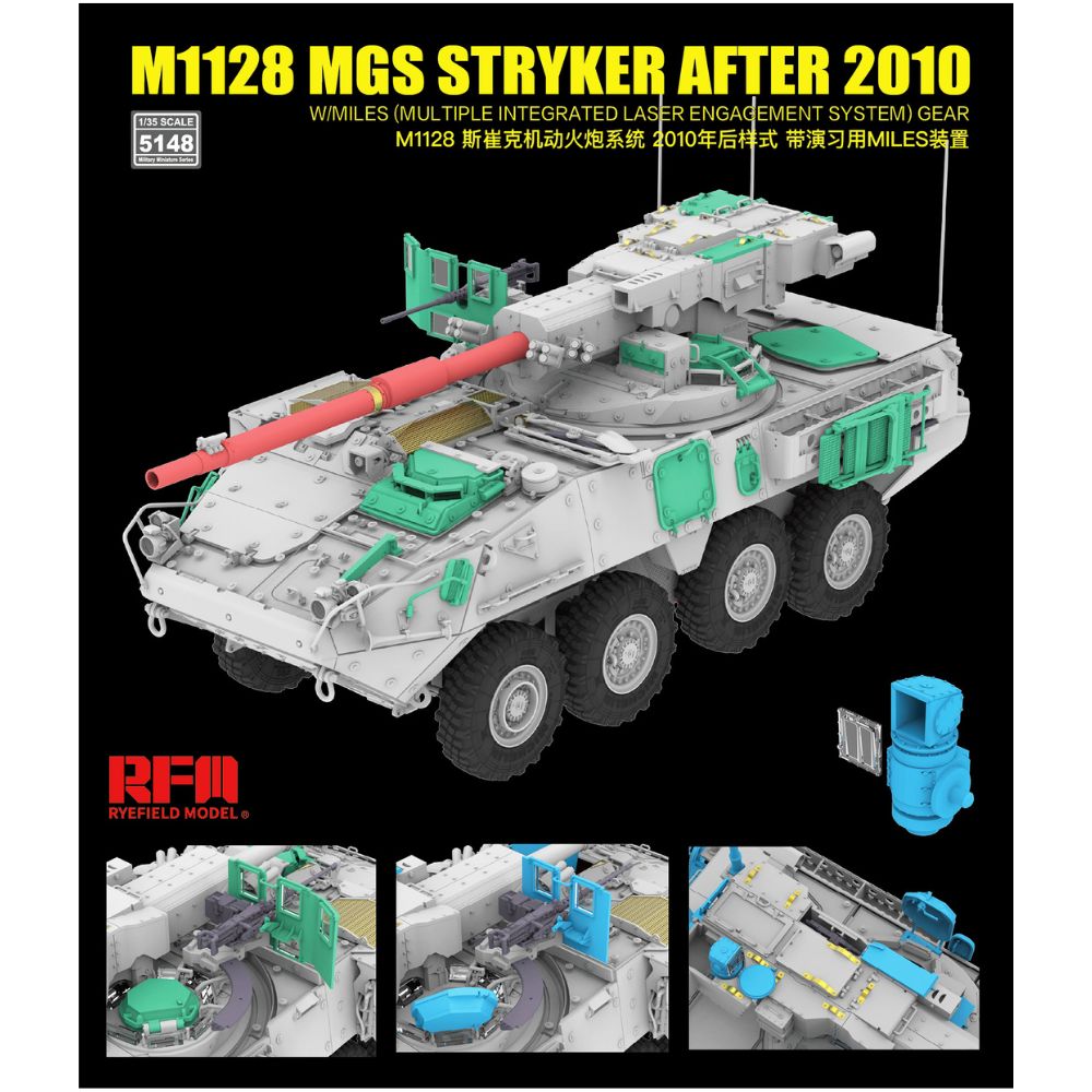 Ryefield 5148 M1128 MGS Stryker (After 2010) 1:35 Model Kit