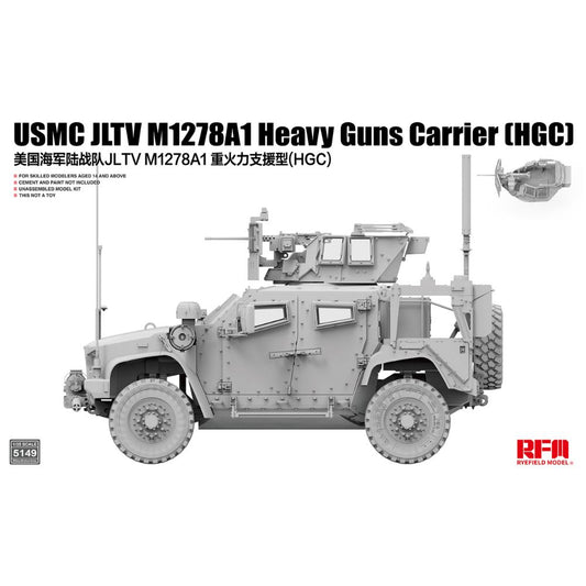 Ryefield 5149 USMC JLTV M128A1 Heavy Guns Carrier (HGC) 1:35 Model Kit