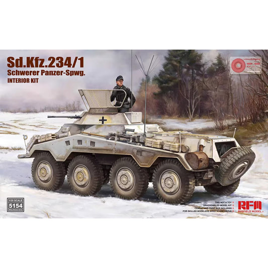 Ryefield Models 5154 Sd.Kfz.234/1 Schwerer Panzer-Spwg. Interior 1:35 Model Kit