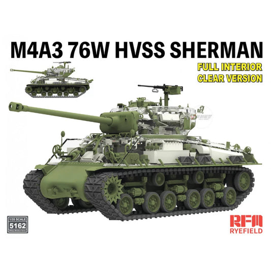 Ryefield Models M4A3 76W HVSS Sherman Tank 1:35 Model Kit