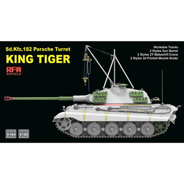 Ryefield 5164 Sd.Kfz.182 Porsche Turret King Tiger1:35 Model Kit