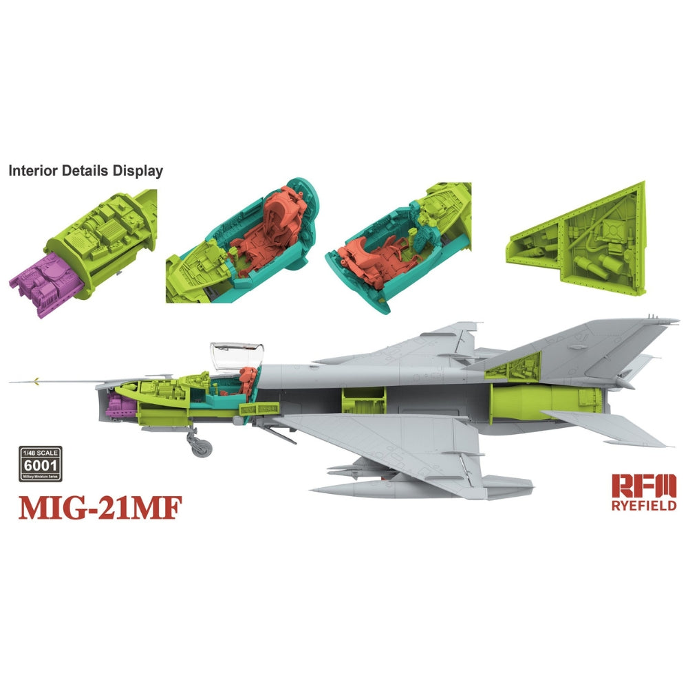 Ryefield Model RM6001 MiG-21MF 1:48 Model Kit