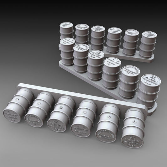Royal Model 1070 WWII German Fuel Drums 1:72 Resin Kit