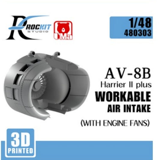 Rockit Studio RS480403 AV-8B Workable Intake Sets For Uma D1001 Harrier 1:48