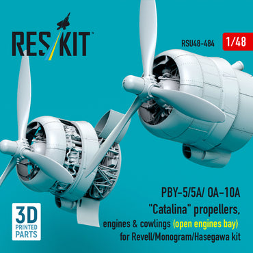 Reskit Consolidated PBY-5/PBY-5A/OA-10A Catalina Open Engines etc 1:48 3D Part