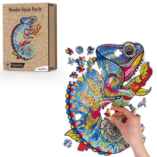 Chameleon Wooden Puzzle by Recent Toys 195pcs