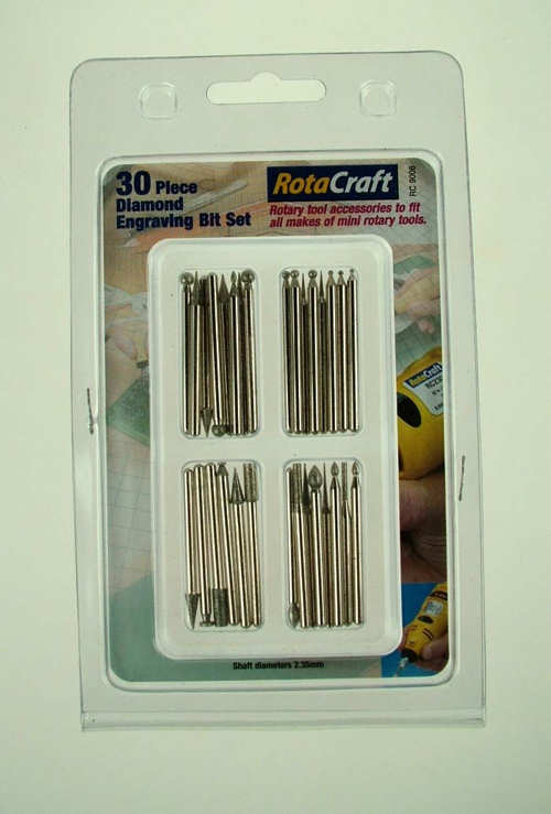 Rotacraft C9006 Diamond Engraving Bit Set (30pc)