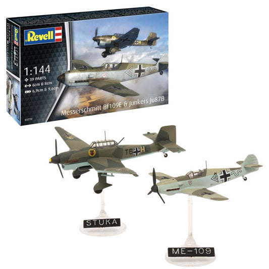 Revell 03770 Messerschmitt Bf109E & Junkers Ju87B Stuka 1:144 Model Kit