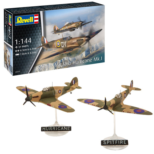 Revell 03771 Supermarine Spitfire Mk.Ia & Hawker Hurricane Mk.I  1:144 Model Kit
