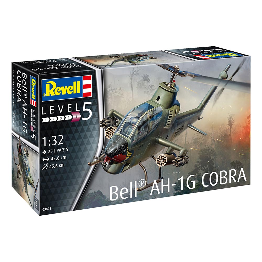 Revell 03821 Bell AH1G Cobra 1:32 Attack Helicopter Model Kit