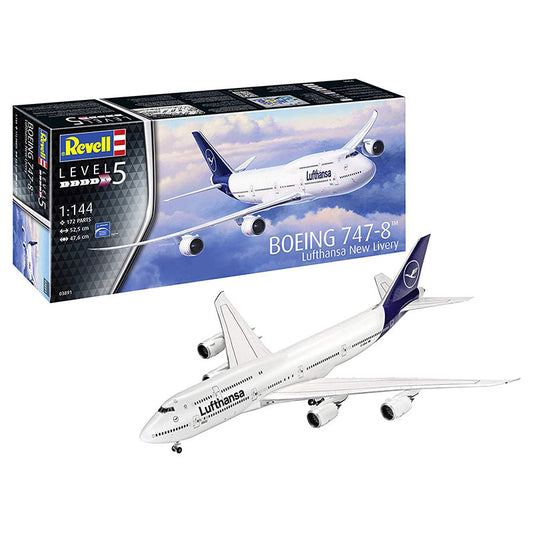 REVELL Boeing 747-8 Lufthansa "New Livery" 1:144 Aircraft Model Kit 03891