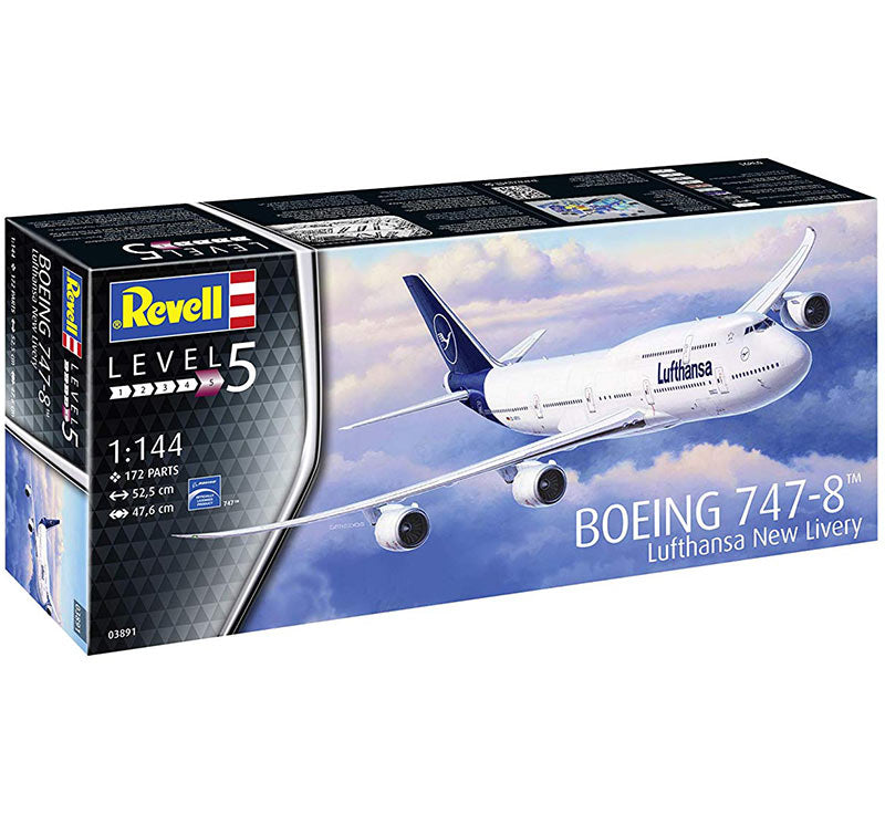 REVELL Boeing 747-8 Lufthansa "New Livery" 1:144 Aircraft Model Kit 03891