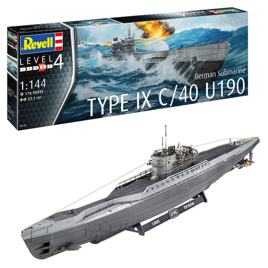 Revell 05167 German Submarine Type IX C/40 (U190) 1:144 Ship Model Kit