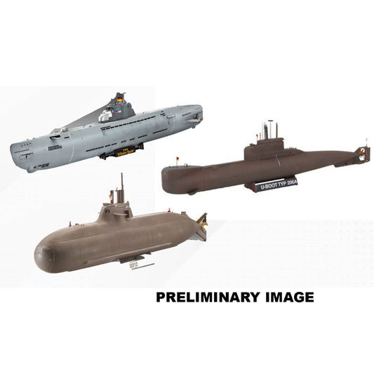 Revell 05186 70 Years Bundeswehr: Wilhelm Bauer Type 206A Class2 1:144 Model Kit