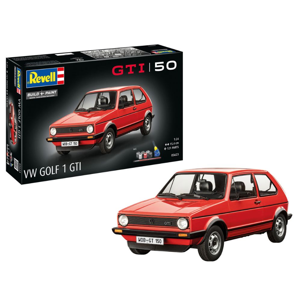 Revell 05623 50 Years of the VW Golf 1 Gti 1:24 Gift Set Model Kit