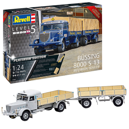 Revell 07580 Bussing 8000 S13 with Trailer Platinum Edition 1:24 Model Kit