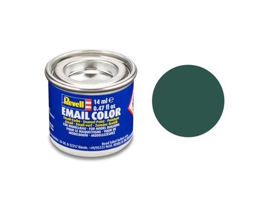 Revell Matt Sea Green (RAL 6028) Email Colour - 14ml Model Paint No.48