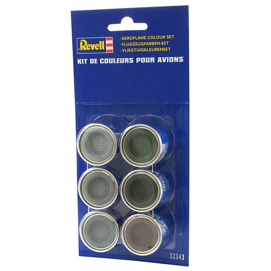 REVELL Aircraft Colour Set (6x14ml colours) Enamel Paints 32343