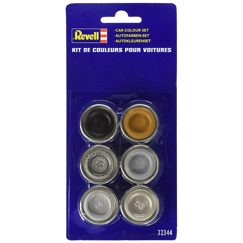 REVELL Car Colour Set (6x14ml colours) Enamel Paints 32344