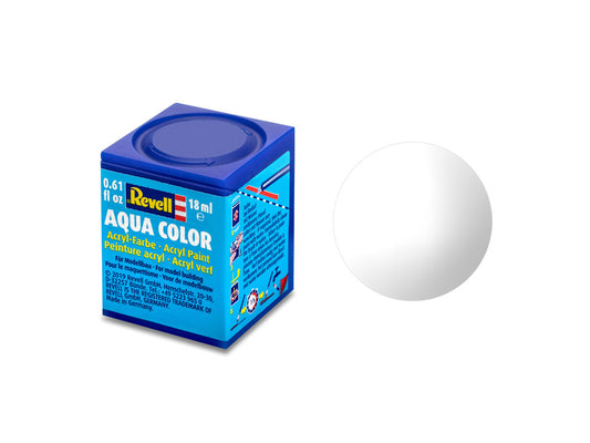 Revell Clear Gloss Aqua Colour Acrylic 18ml Model Paint No.01