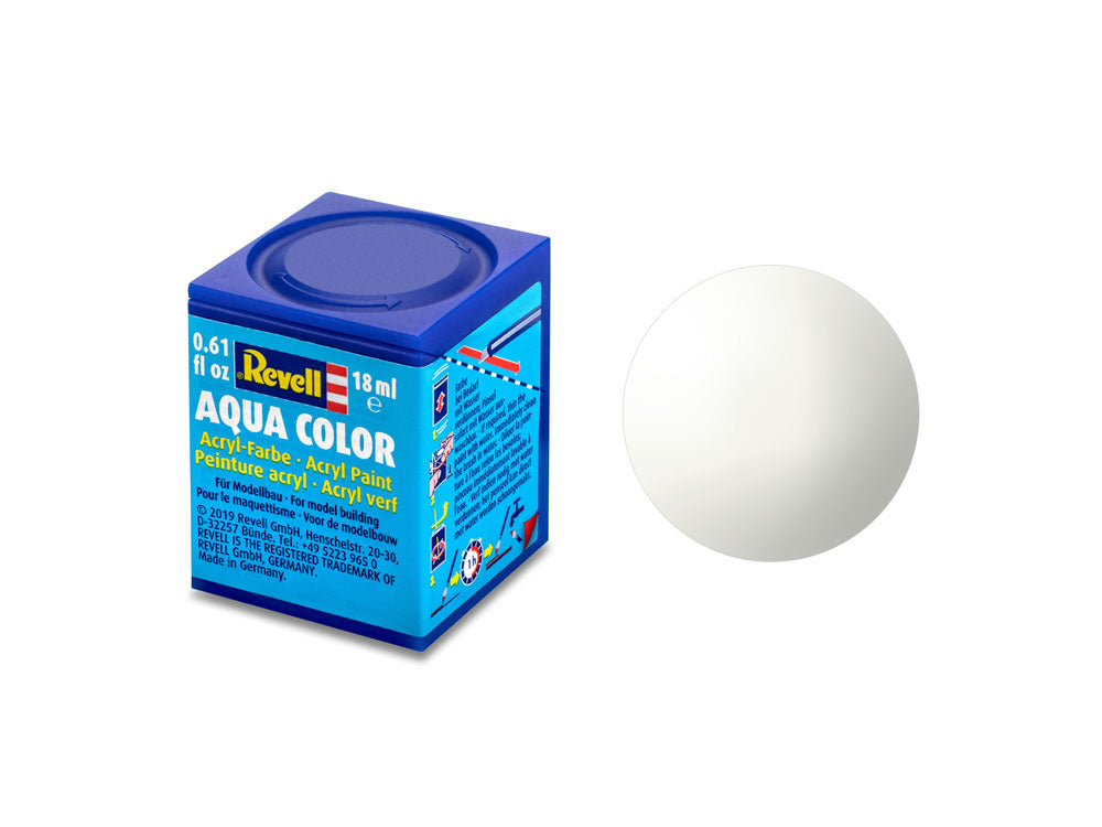 Revell Gloss White (RAL 9010) Aqua Colour Acrylic - 18ml Model Paint No.4