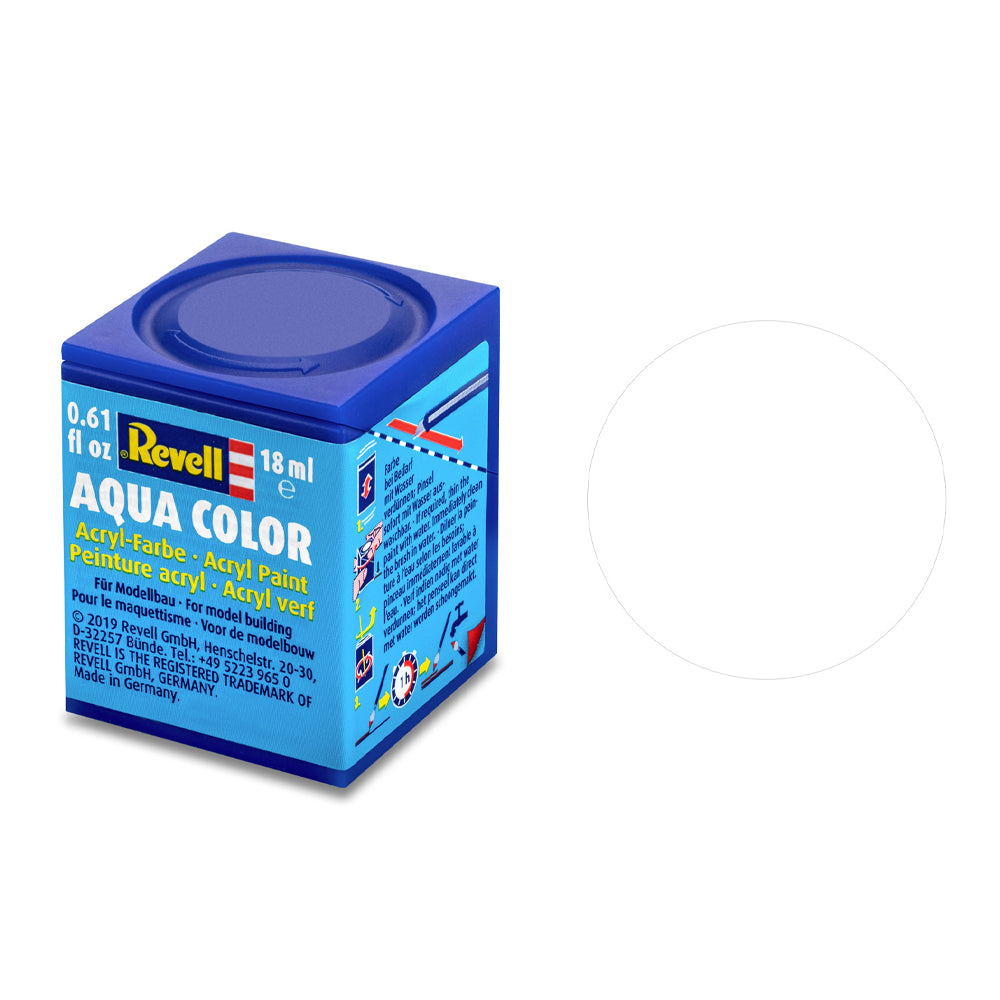 Revell Matt White (RAL 9001) Aqua Colour Acrylic - 18ml Model Paint No.5